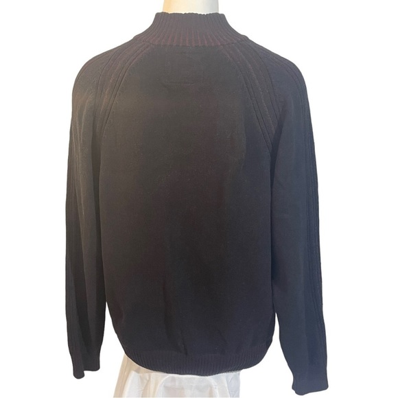 BKE Black with Red Undertones Quarter Zip Sweater - Picture 4 of 7